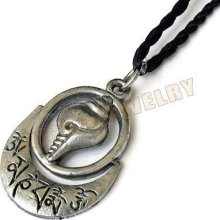 Tibetan Silver 8 Auspicious Symbol Pendant-triton