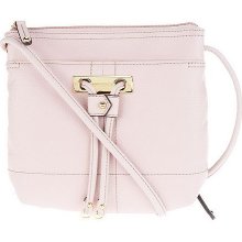 Tignanello Pebble Leather Crossbody with Drawstring - Peony - One Size