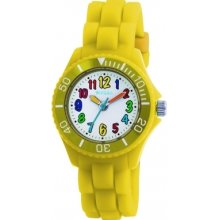 Tikkers Kids Yellow Rubber/silicone Strap Watch Tk0013