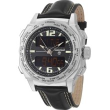 Timberland Men's 'Steprock' Stainless Steel Leather Quartz Watch