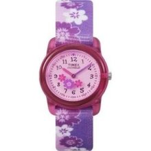 Timex Children's T7B011 Purple Cloth Quartz Watch with Pink Dial