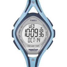 Timex Unisex T5K288 Blue Resin Quartz Watch with Grey Dial