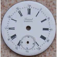 Tissot Pocket Watch Enamel Dial 33,2 Mm. In Diameter