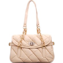 Tmc Women Solid Color Shoulderbag Rhombus Ladies Metal Chain Handbag Cy108-01-t