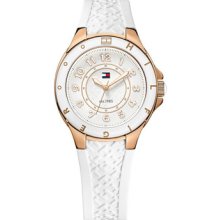 Tommy Hilfiger Women's Stainless Steel Case White Rubber Watch 1781275