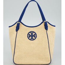 Tory Burch Small Slouchy Straw Tote Bag
