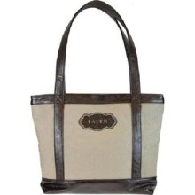 Tote - Trust - Tan / Brown - Micro Fiber And Lux Leather 2012