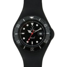 Toywatch Men's Plastic Strap Black Dial Watch