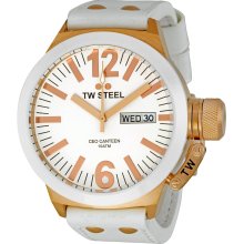 TW Steel Men's CE1035 CEO White Leather Strap Watch TW Steel - CE1035