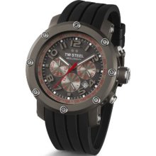 Tw Steel Men's Quartz Watch Grandeur Tech Tw-612 With Rubber Strap