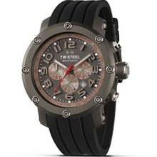 Tw Steel Men's Quartz Watch Grandeur Tech Tw-613 With Rubber Strap