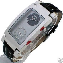 Two Time Zone Geneva Lady Or Men Watch Ge02tz