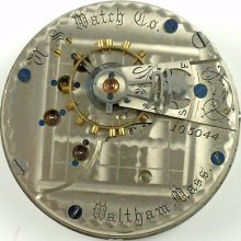 U.s. Watch Co. Running Pocket Watch Movement - Spare Parts / Repair