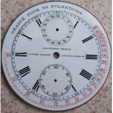 Ulysse Nardin Chronograph Vintage Pocket Watch Medical Enamel Dial 47,7 Mm.