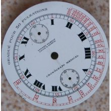 Ulysse Nardin Medical Chronograph Wristwatch Enamel Dial 34 Mm. In Diameter