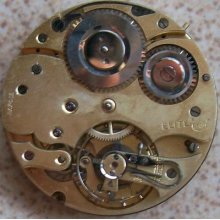 Union Horlogere Chronometer Pocket Watch Movement Elite 43 Mm. Balance Ok.