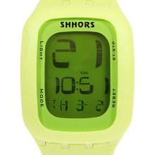 Unisex Sports Touch Screen Silicone Jelly Digital Led Watch Green