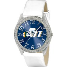 Utah Jazz Glitz Wht Watch