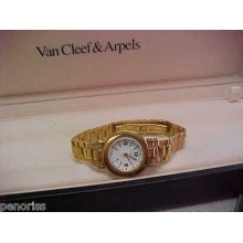 Van Cleef & Arpels Heavy 18k Gold Ladies Roma Watch