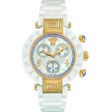 Versace Women's 92CCP11D497 S001 Reve IP Yellow-Gold Ceramic Chro ...