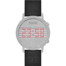 Versus by Versace Watch, Unisex Digital Hollywood Black Rubber Strap 4