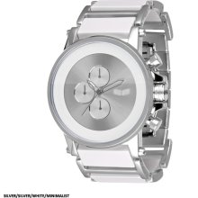 Vestal Plexi Acetate Watch - Silver/Silver/White/Minimalist PLA016