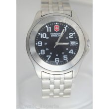 Victorinox Swiss Army Men's 24841.cb Watch Black Dial Date Stainless Steel Band