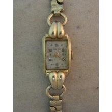 Vintage 14k Gold Ladies Swiss Wristwatch- Moeris