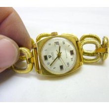 Vintage 1960's Nivada Streamline Gold Plated Automatic Swiss Watch