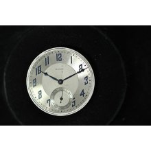 Vintage 38mm Swiss Rode Open Face Pocket Watch Movement For Repairs
