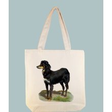 Vintage Black Dog Color Illustration Transferred Onto 15x15 Canvas Tot