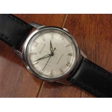 Vintage Bulova Stainless Steel Automatic Selfwinding Men Wristwatch 1962 Running