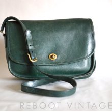 Vintage COACH NYC City Bag in Lovely Green 9790 - Renewed