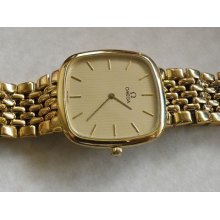 Vintage Gents Gold Plated Omega De-ville Quartz Dress Watch