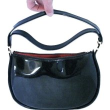 Vintage Koret Purse Black Patent Leather Bag Adjustable Strap Madmen