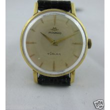 Vintage Ladies Movado Turler Watch Solid 14k Gold