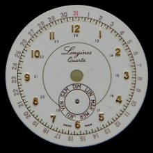 Vintage Longines Quartz Day Date Watch Dial Men's
