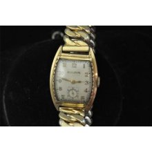Vintage Mens Bulova Wristwatch Movement Caliber 10bc For Repairs