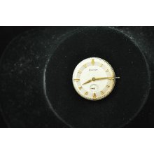 Vintage Mens Bulova Wristwatch Movement Caliber 11ac Running