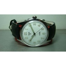 Vintage Military Hmt Winding 17 Jewels Steel Mens Wrist Watch Gc13500 Antique