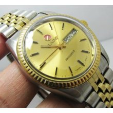 Vintage Rado President 2 Tone Gold Dial Automatic Gents.