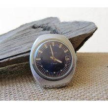 Vintage Russian Mens Watch Poljot 17jewels, USSR Mechanical Wrist Watch,Soviet Watch,Blue Vintage Watch, Working Russian mens watch