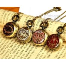 Vintage Style Small Size Elephant Drop Design Pocket Watch Pendant N