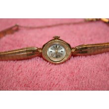 Vintage Swiss Zodiac 17 Jewels Ladies Watch 10k Rgp Bezel & Band Tops (running)