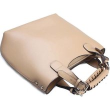 VIVILLI Newfashioned Leather Swagger Handbag-Apricot ...