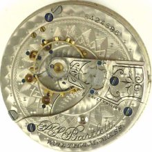 Walham P.s. Bartlett Complete Running Pocket Watch Movement - Parts / Repair