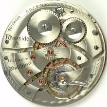 Waltham Riverside A Running Pocket Watch Movement - Spare Parts / Repair