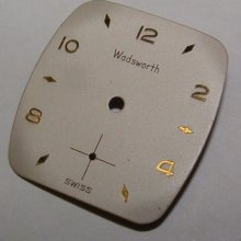 Wasworth Vintage Men's Wrist Watch Dial Rectangular Excellent