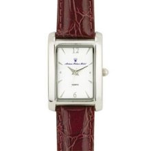 Watch Creations Ladies` Brown Leather Watch With Rectangle Dial