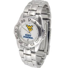 West Virginia Mountaineers WVU Womens Steel Sports Watch